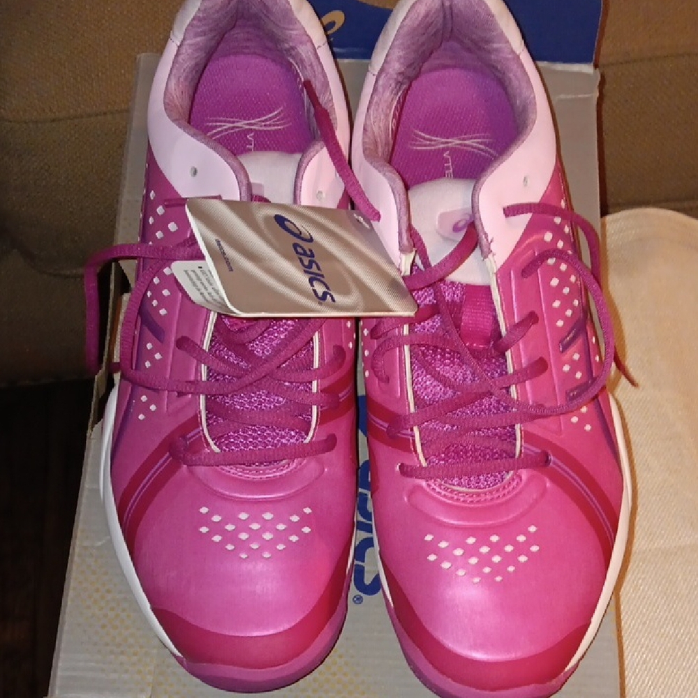 Asics Pink Athletic Shoes with Breathable Design